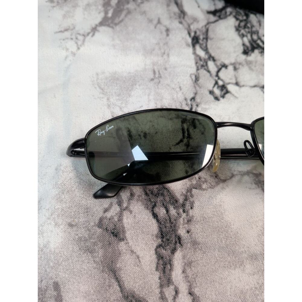 Ray-Ban RB3198 006 55-18 Black Metal Sunglasses Made In Italy w/ Case - Picture 7 of 8